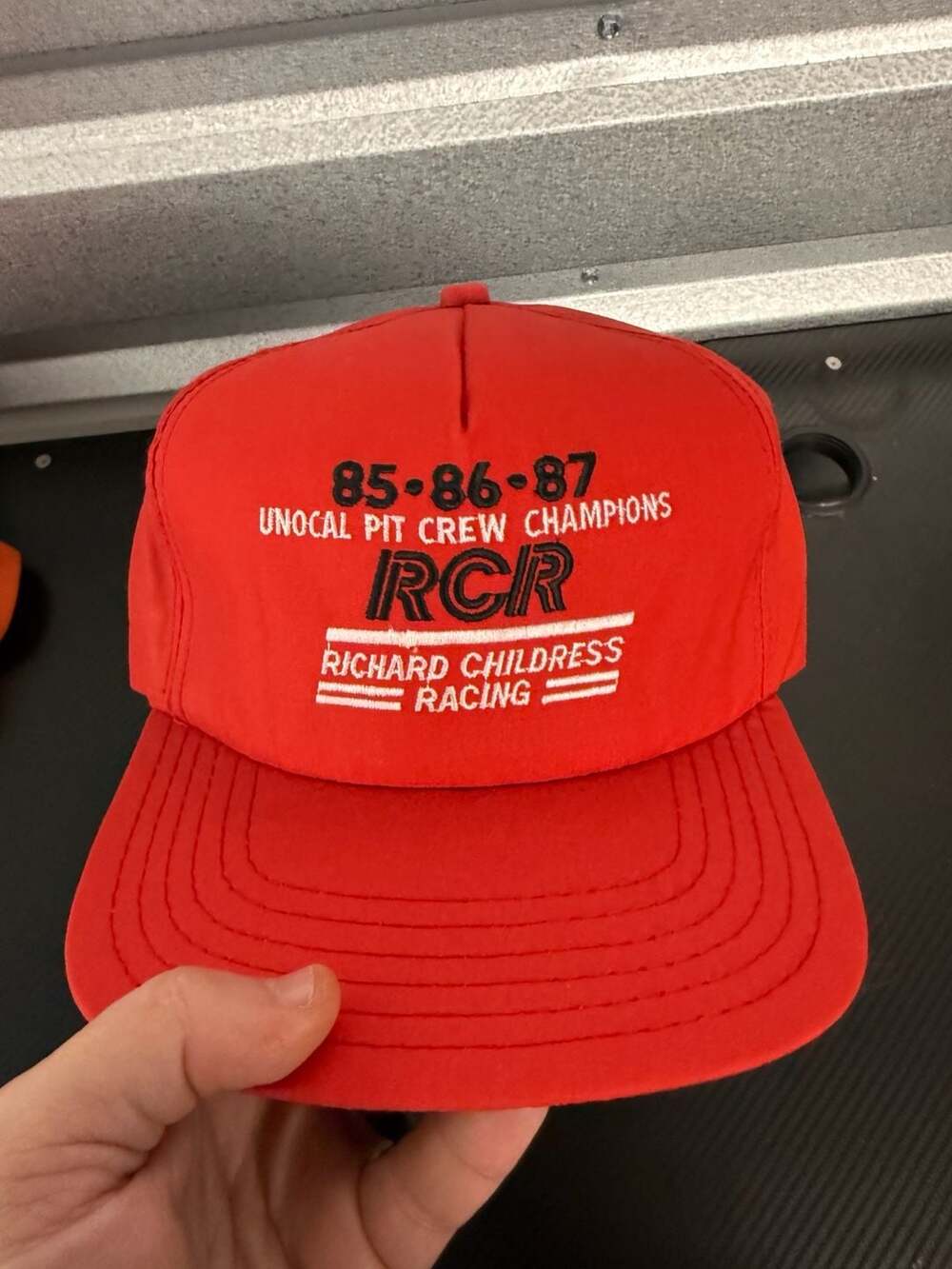 Vintage Richard Childress Racing 85-86-87 Unocal Pit Crew Champions Snapback Hat